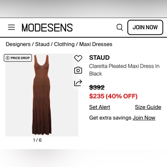 Staud Claretta pleated maxi dress - Picture 5 of 5